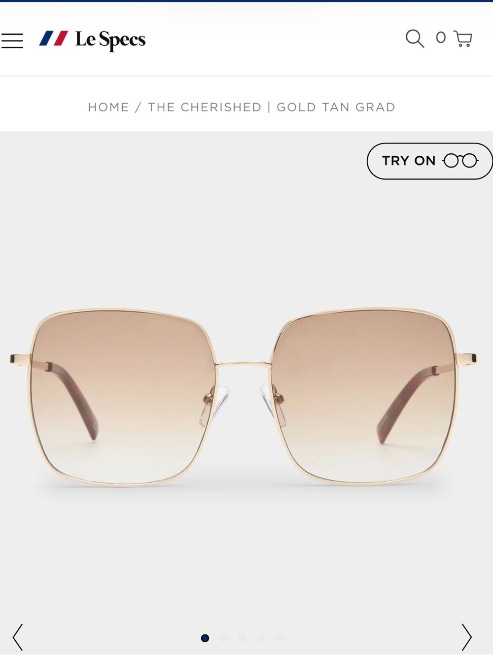 Le Specs The Cherished Gold Tan Gradient Sunglasses